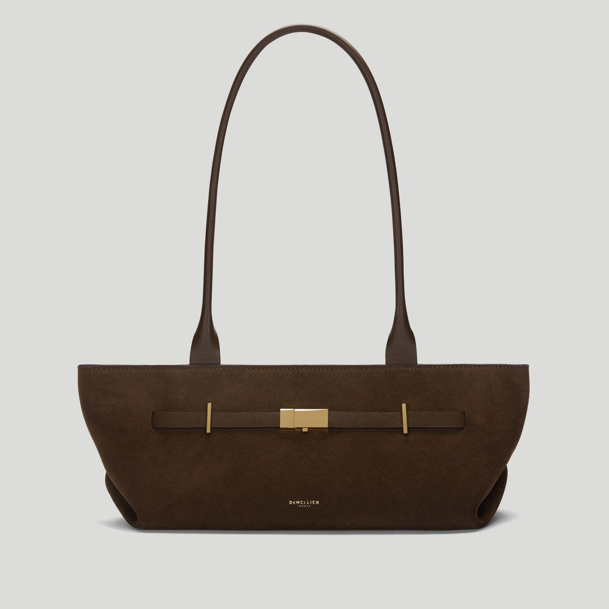 Exclusive The New York Shoulder — One Size — Size mocha suede & mocha smooth — Front View