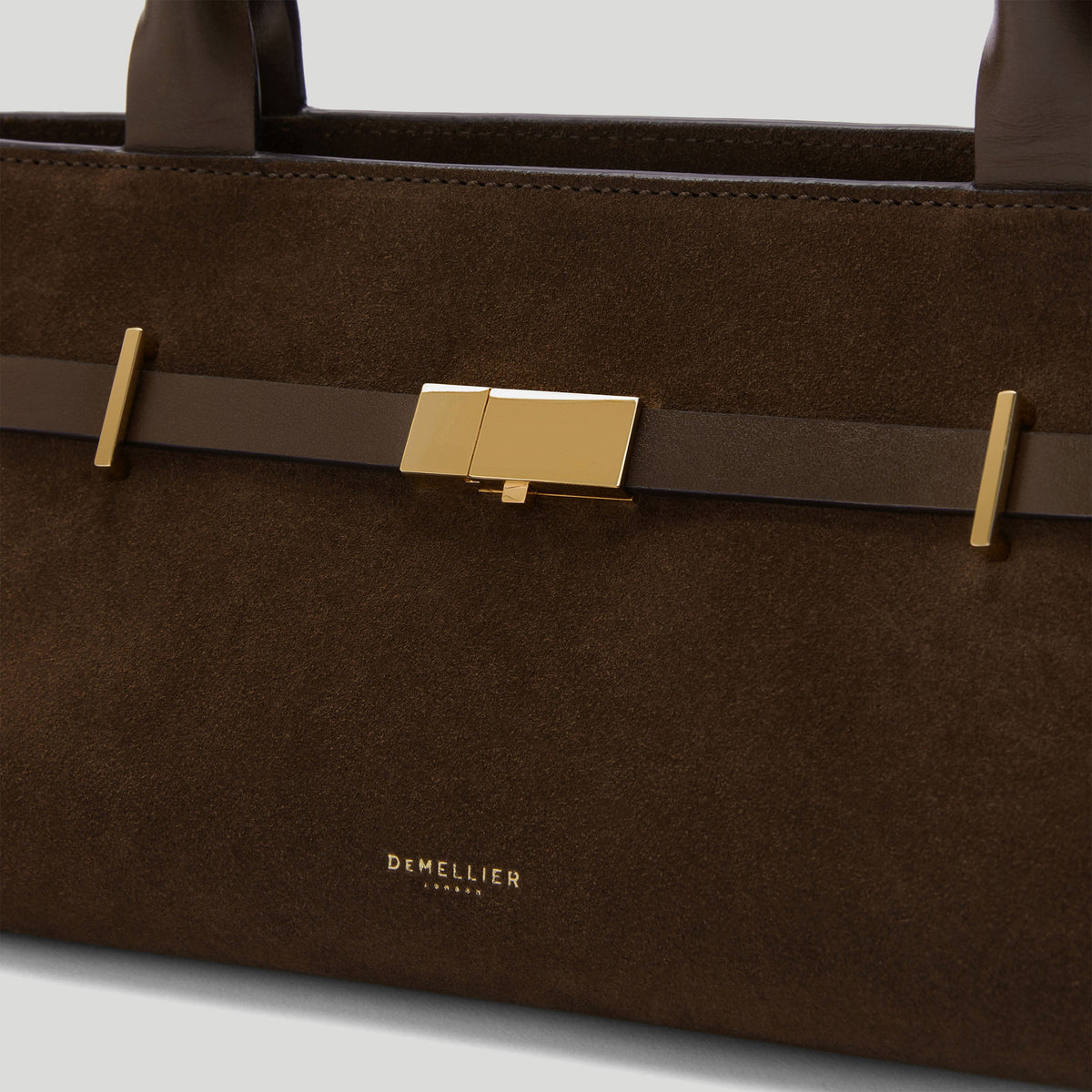 Exclusive The New York Shoulder — One Size — Size mocha suede & mocha smooth — Back View