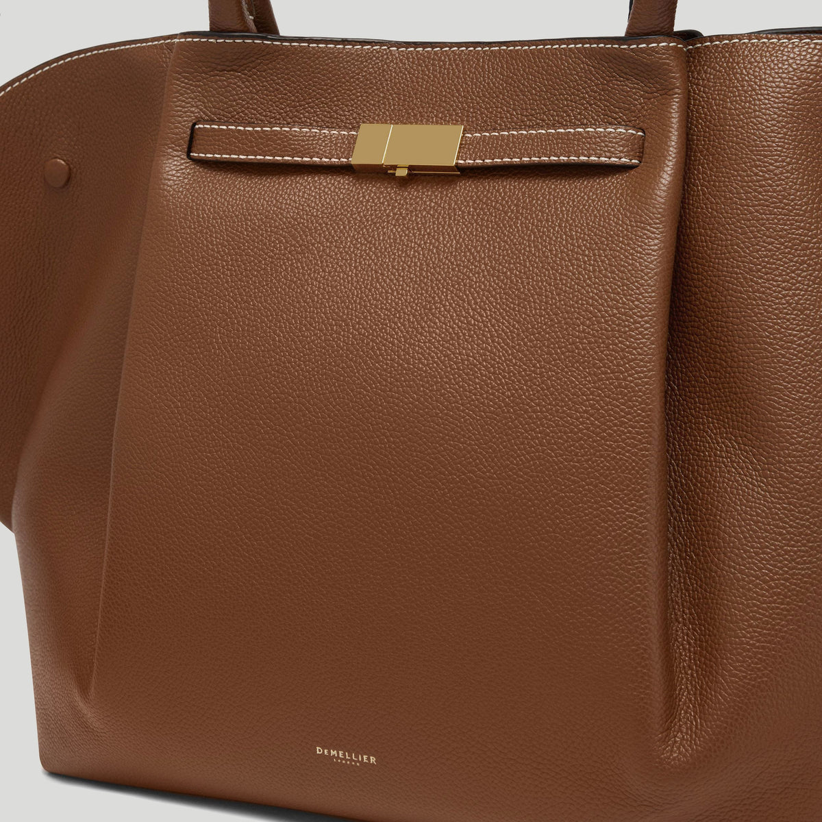 Exclusive The New York — One Size — Size tan small grain ecru stitching — Back View