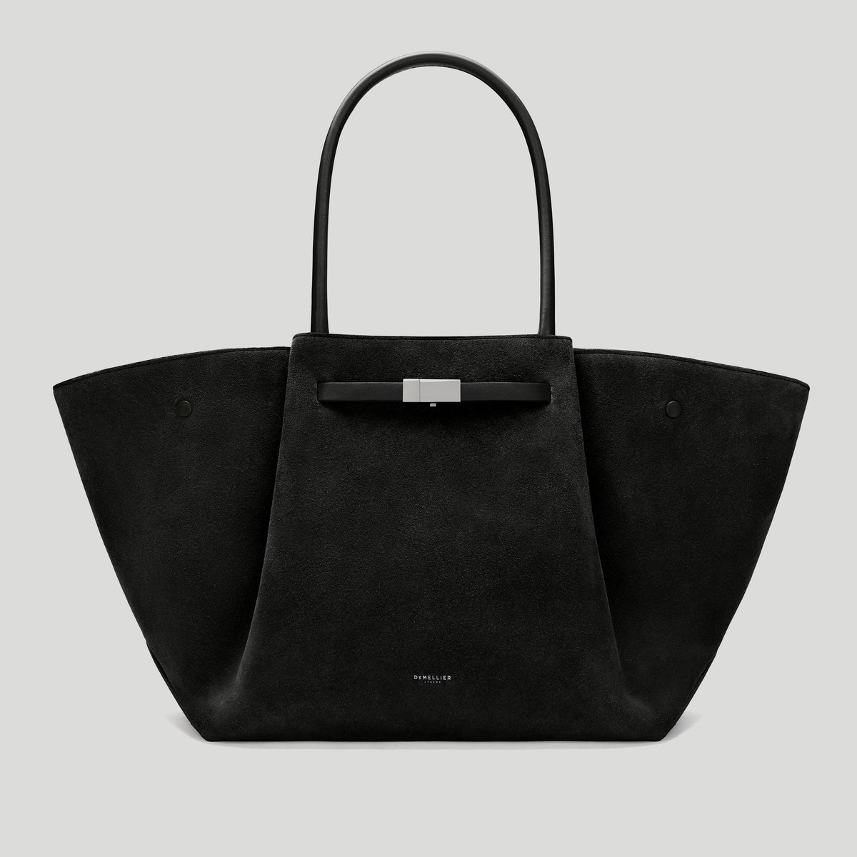 Exclusive The New York — One Size — Size black suede with silver hardware — Front View