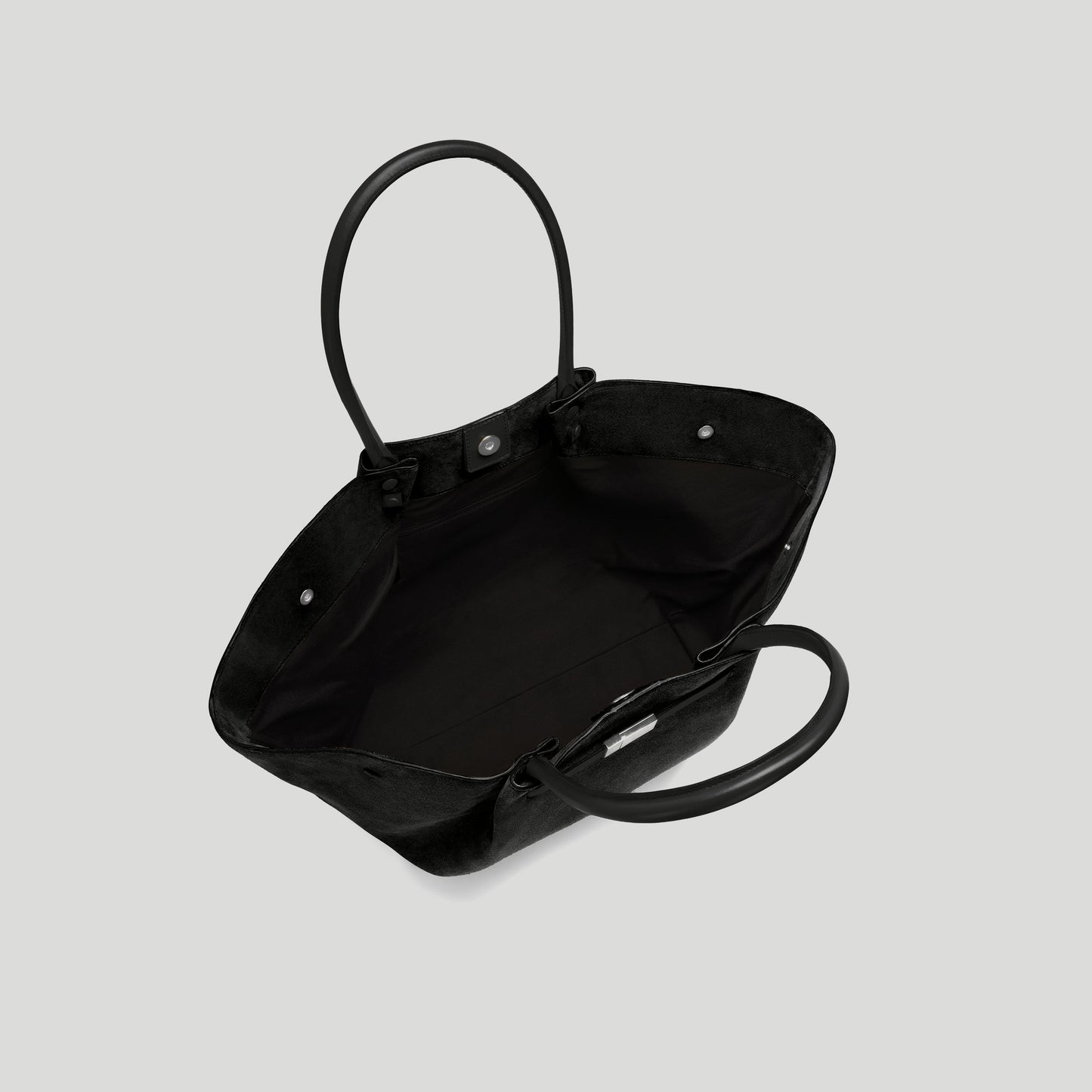 Exclusive The New York — One Size — Size black suede with silver hardware — Back View