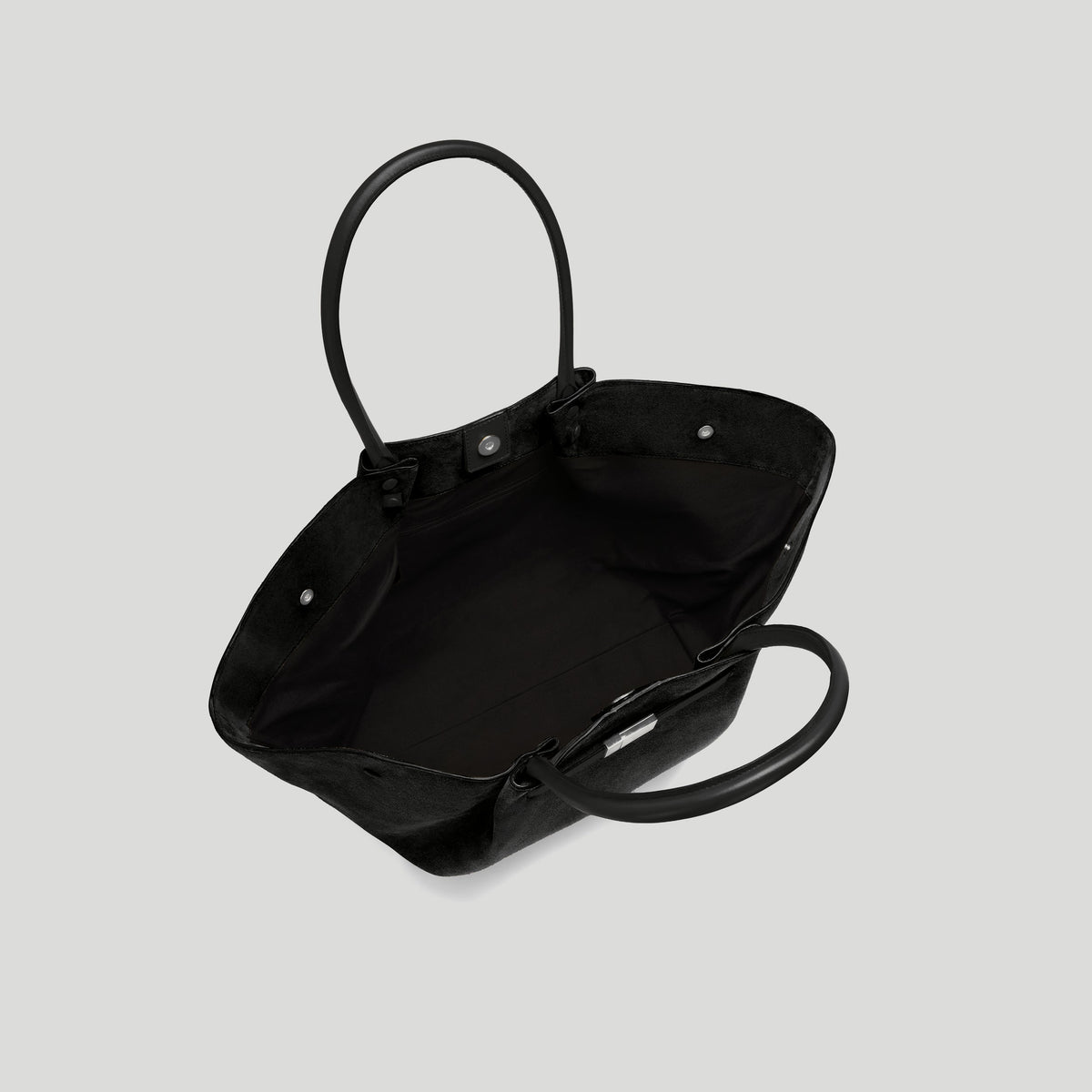 Exclusive The New York — One Size — Size black suede with silver hardware — Back View