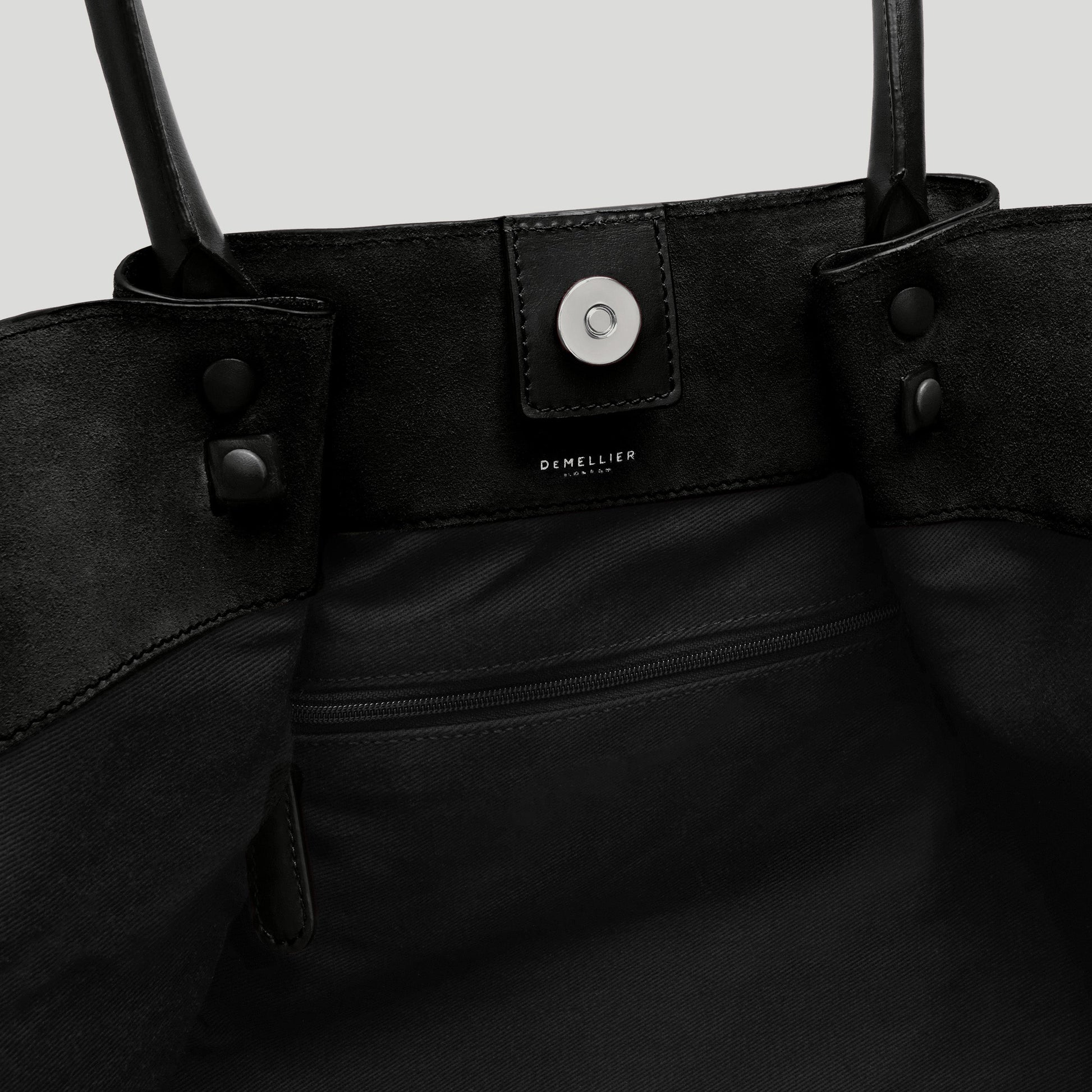 Exclusive The New York — One Size — Size black suede with silver hardware — Top View