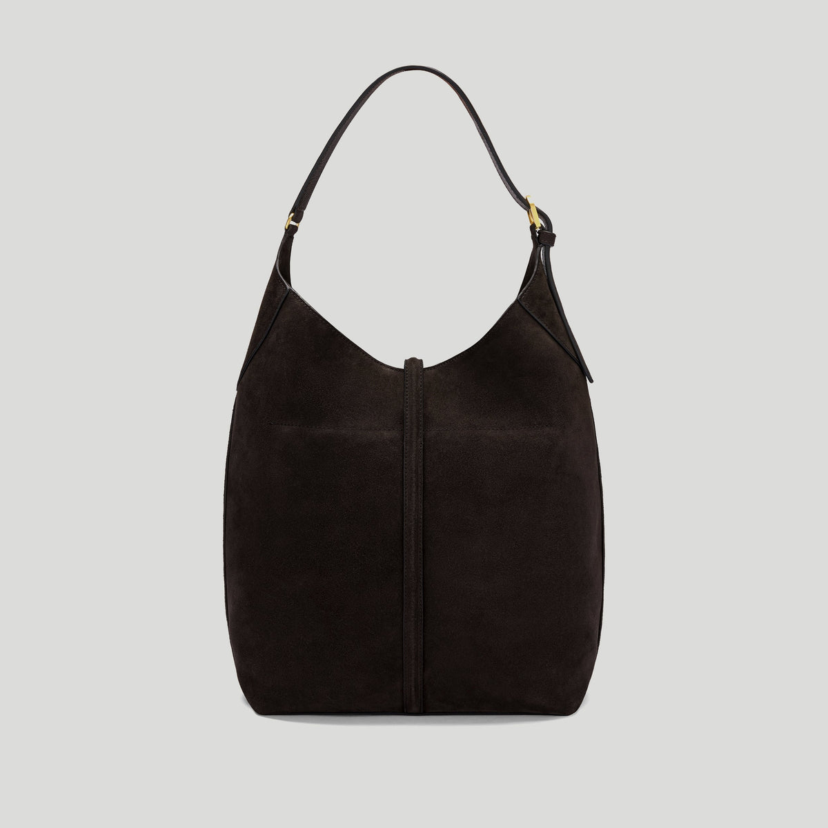 Exclusive The Large Siena Bucket — Large — Size dark chocolate suede — Lifestyle View
