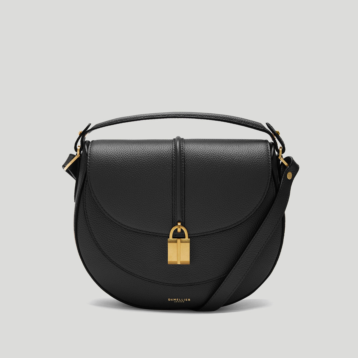 Exclusive The Siena Saddle — One Size — Size black small grain — Front View