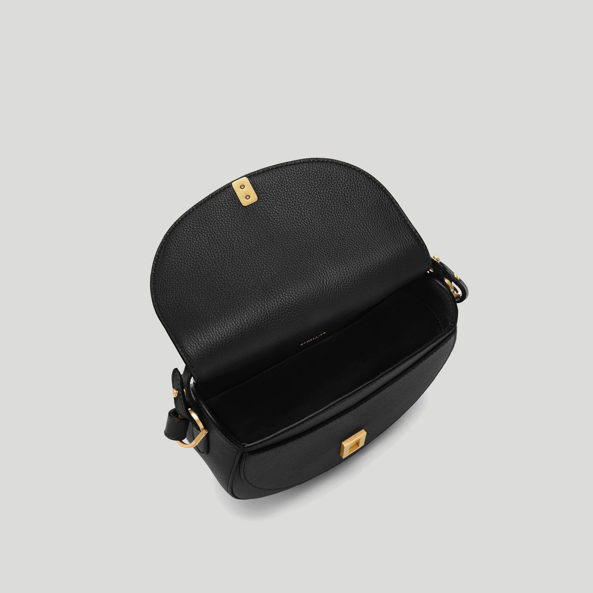 Exclusive The Siena Saddle — One Size — Size black small grain — Top View