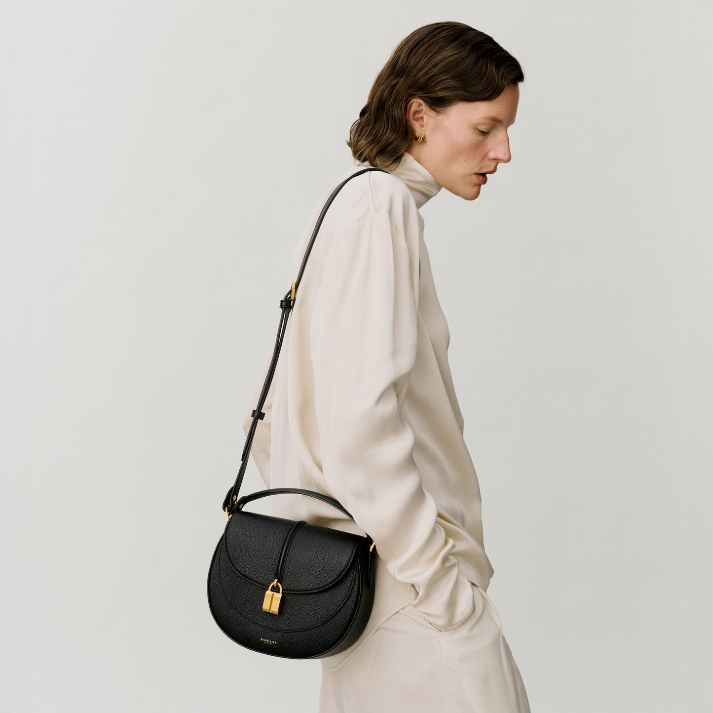 Exclusive The Siena Saddle — One Size — Size black small grain — Alternate View 7