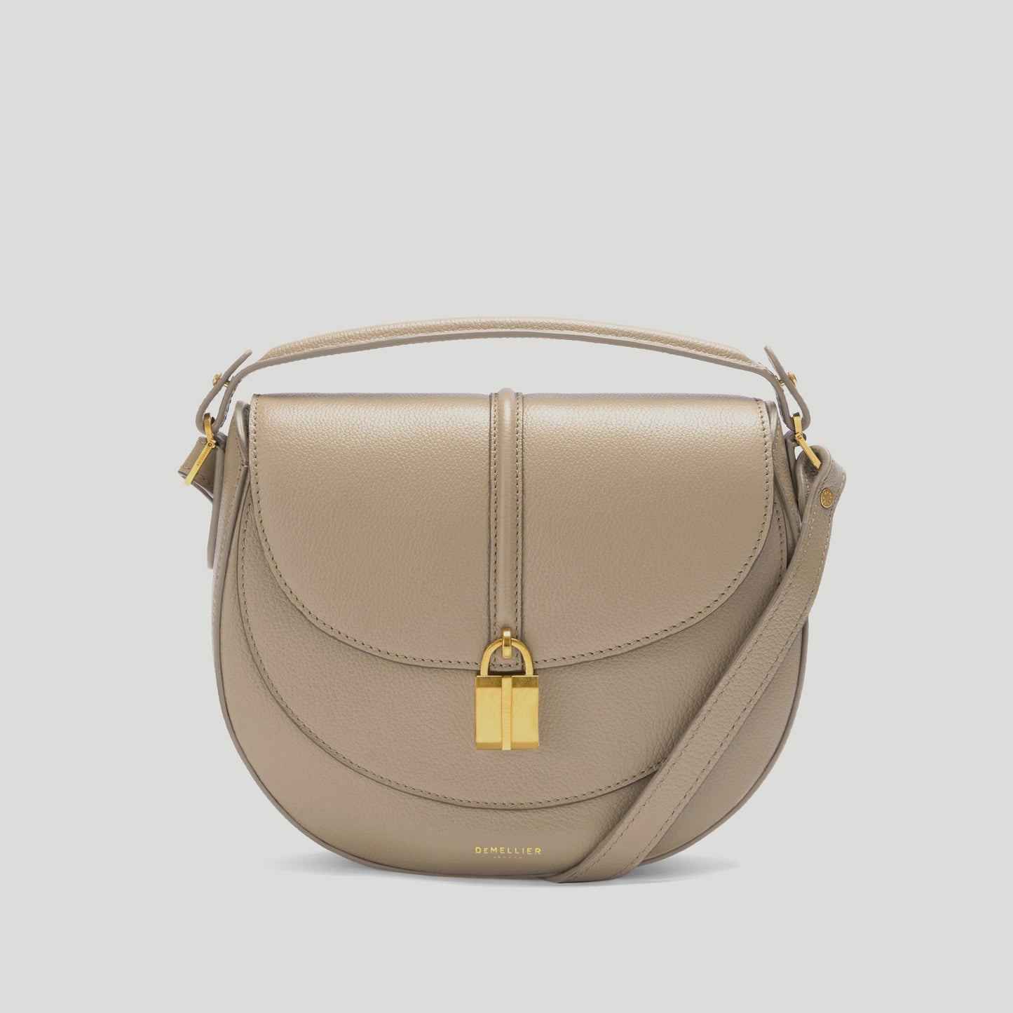 Exclusive The Siena Saddle — One Size — Size light taupe small grain — Front View