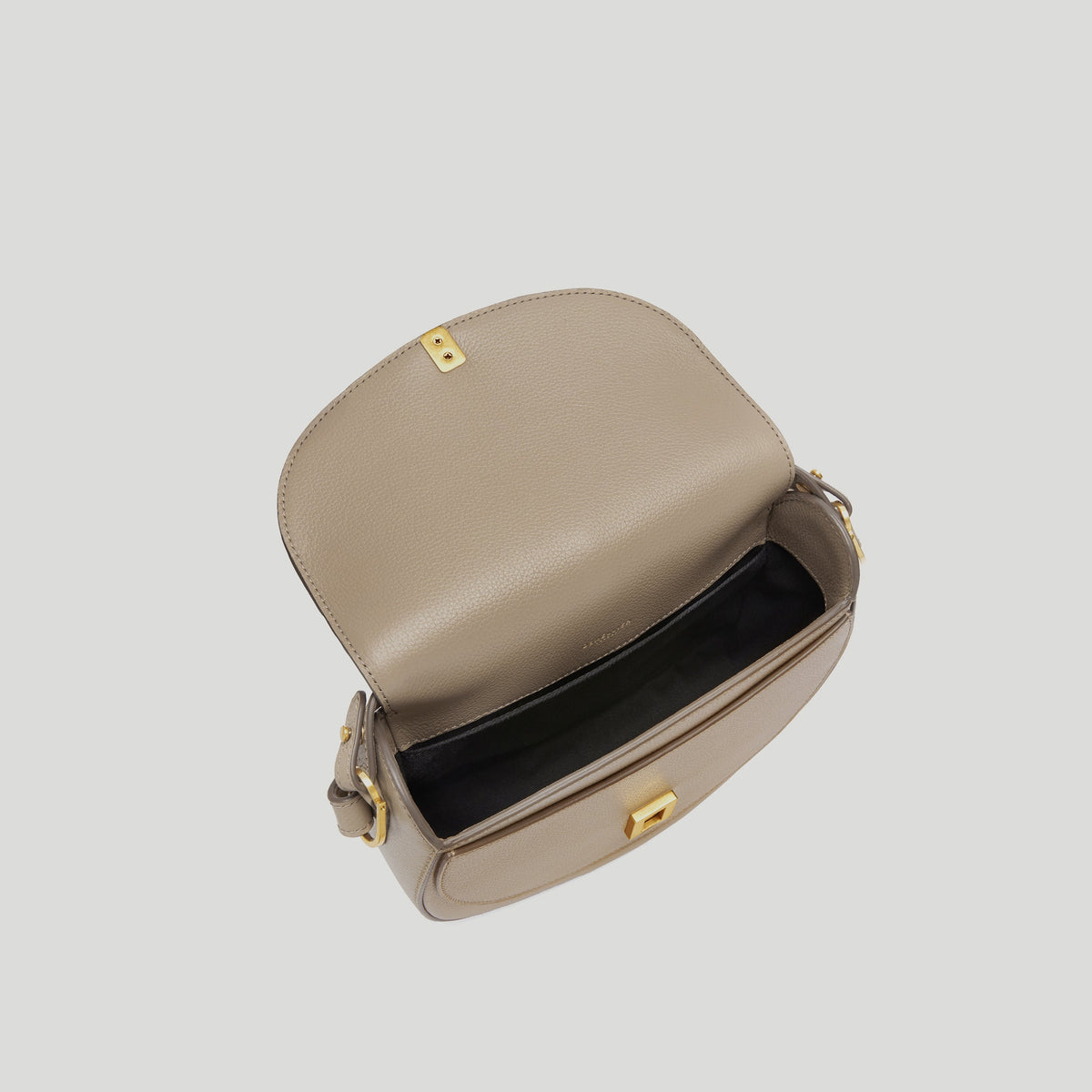 Exclusive The Siena Saddle — One Size — Size light taupe small grain — Back View
