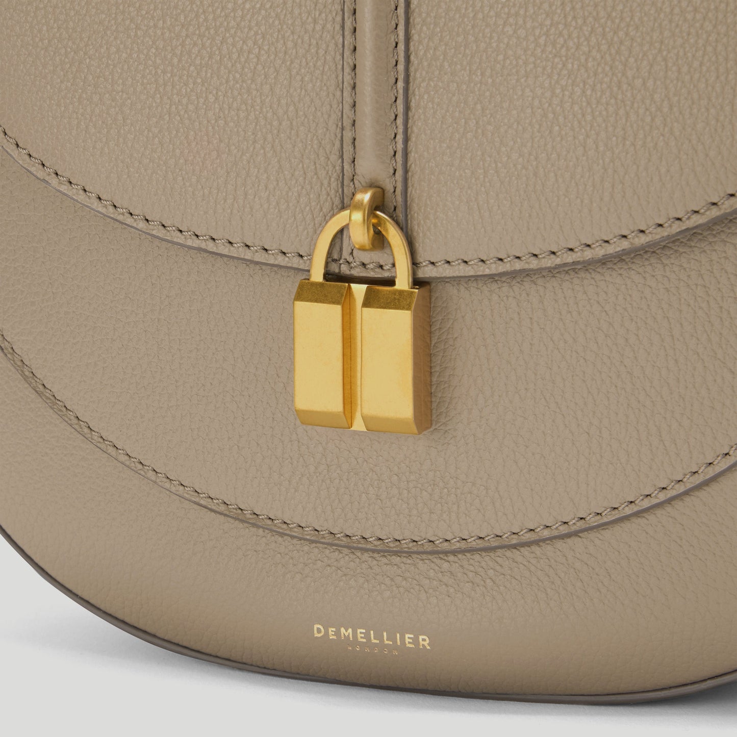 Exclusive The Siena Saddle — One Size — Size light taupe small grain — Side View