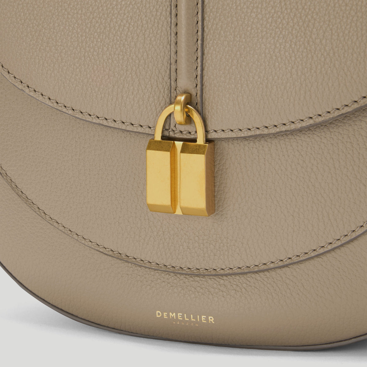 Exclusive The Siena Saddle — One Size — Size light taupe small grain — Side View