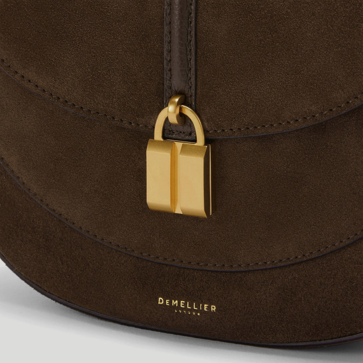 Exclusive The Siena Saddle — One Size — Size mocha suede & mocha small grain — Back View
