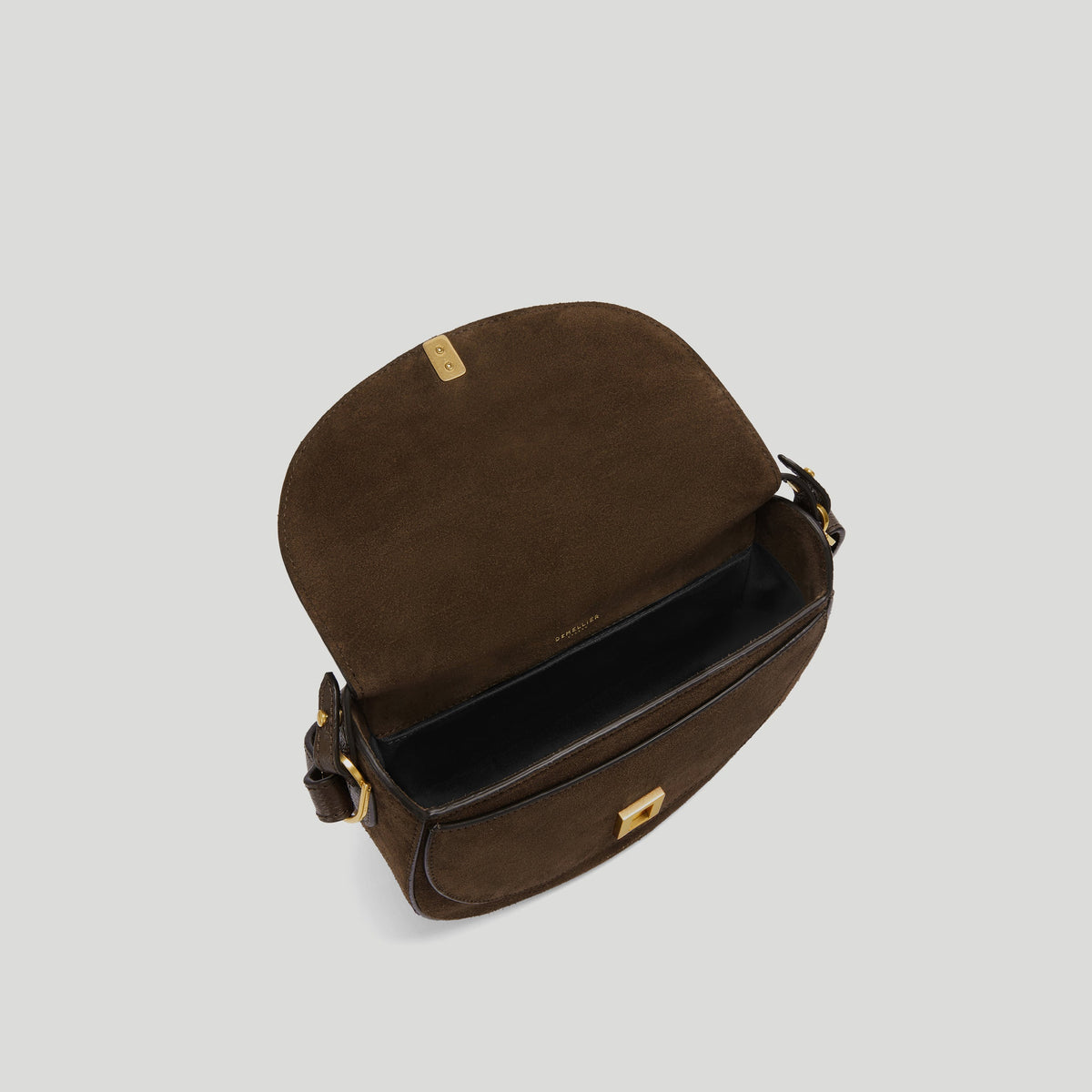 Exclusive The Siena Saddle — One Size — Size mocha suede & mocha small grain — Top View