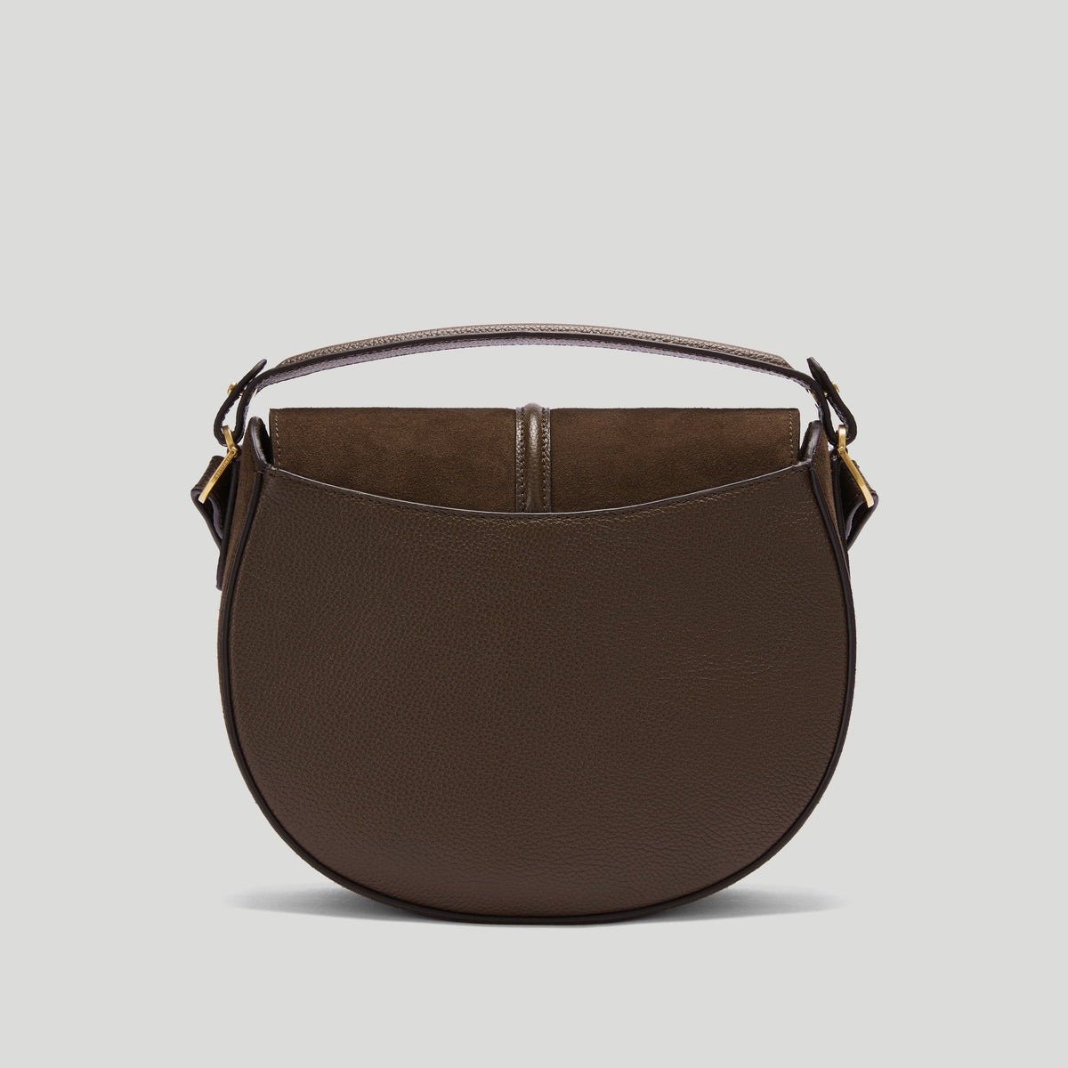 Exclusive The Siena Saddle — One Size — Size mocha suede & mocha small grain — Lifestyle View