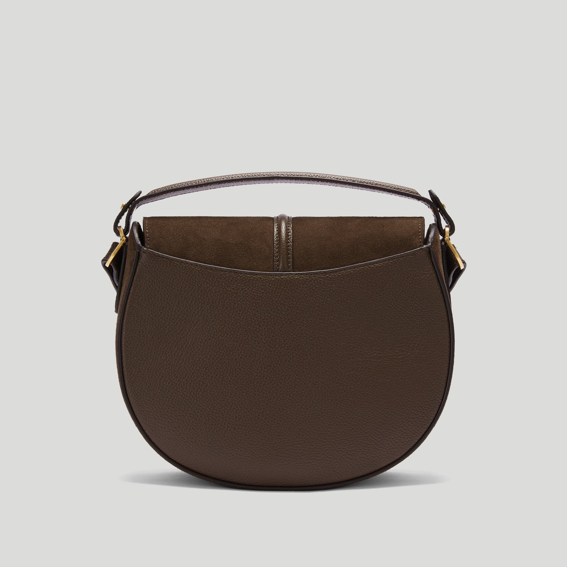 Exclusive The Siena Saddle — One Size — Size mocha suede & mocha small grain — Lifestyle View
