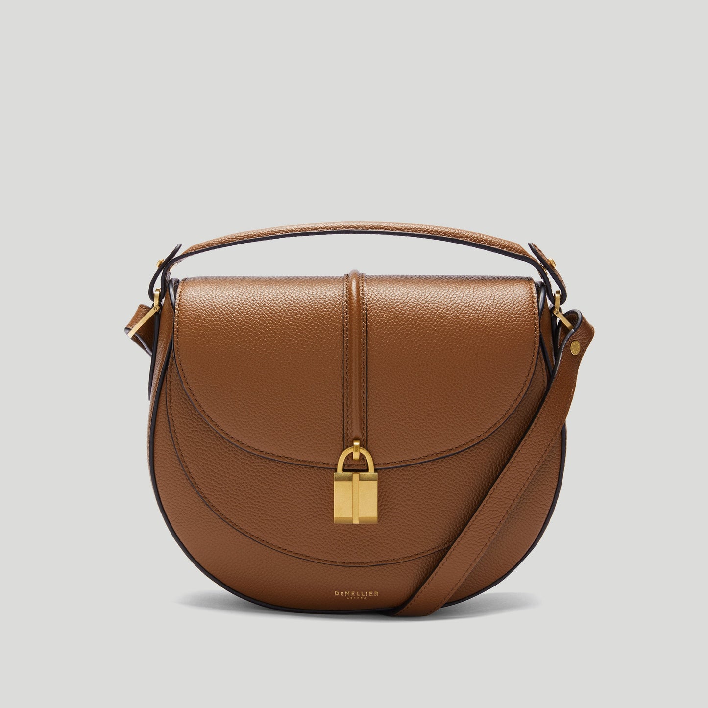 Exclusive The Siena Saddle — One Size — Size tan small grain — Front View