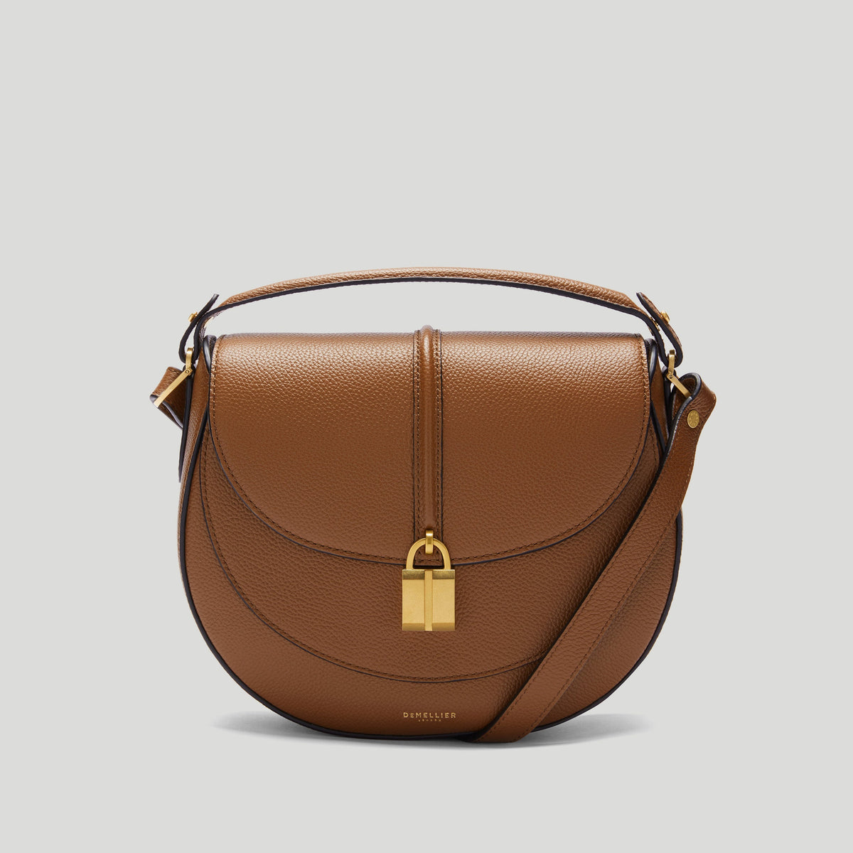 Exclusive The Siena Saddle — One Size — Size tan small grain — Front View