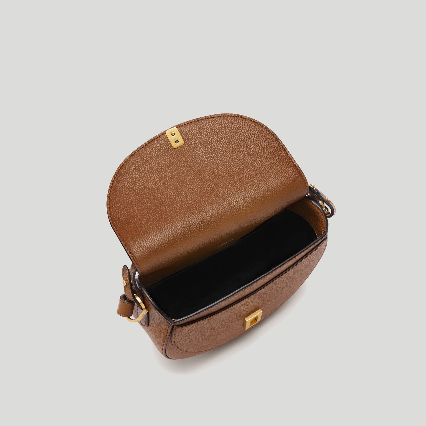 Exclusive The Siena Saddle — One Size — Size tan small grain — Top View