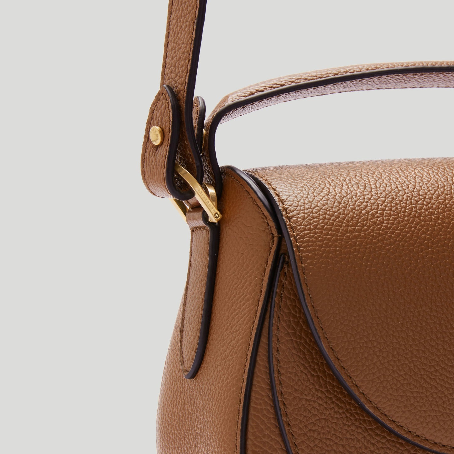 Exclusive The Siena Saddle — One Size — Size tan small grain — Detail View