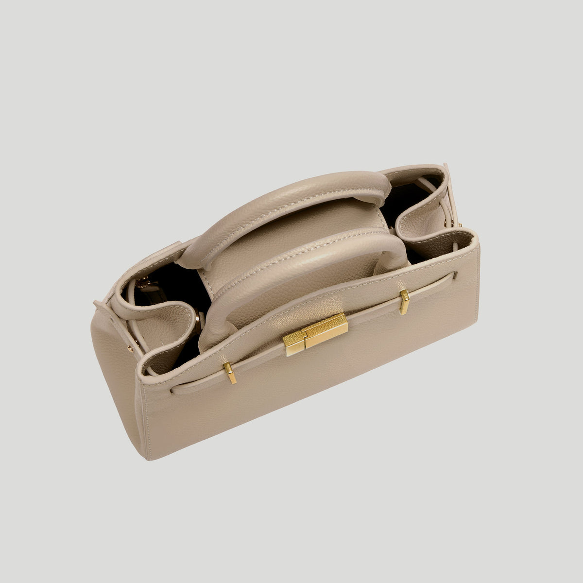 Exclusive The Small Hudson — Small — Size light taupe small grain — Back View