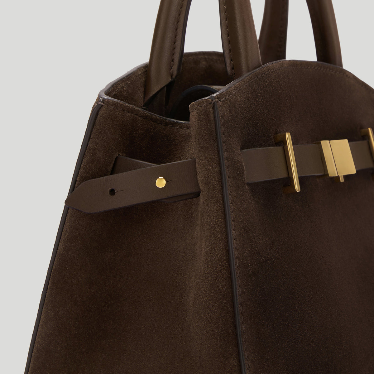 Exclusive The Small Hudson — Small — Size mocha suede & mocha smooth — Back View