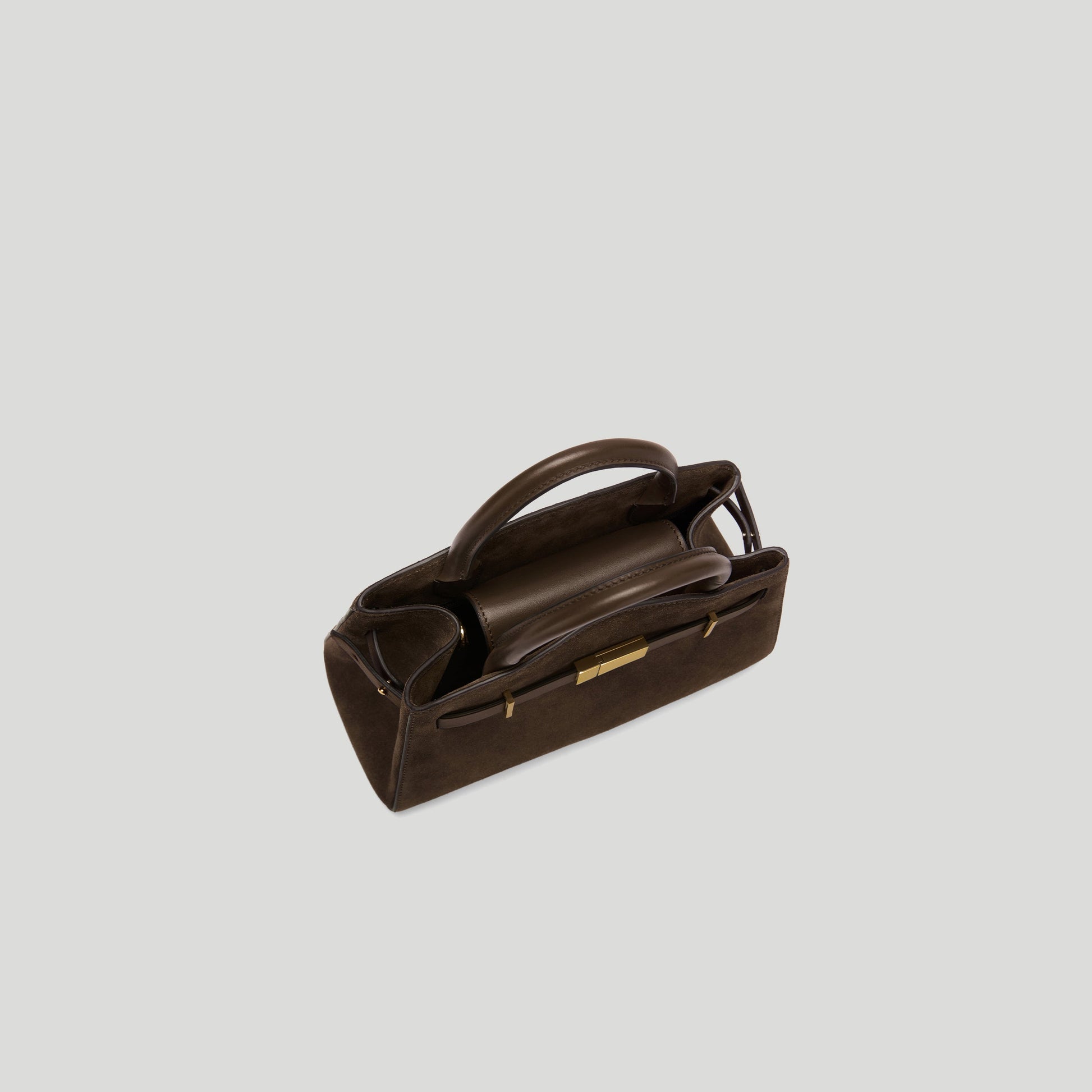 Exclusive The Small Hudson — Small — Size mocha suede & mocha smooth — Top View
