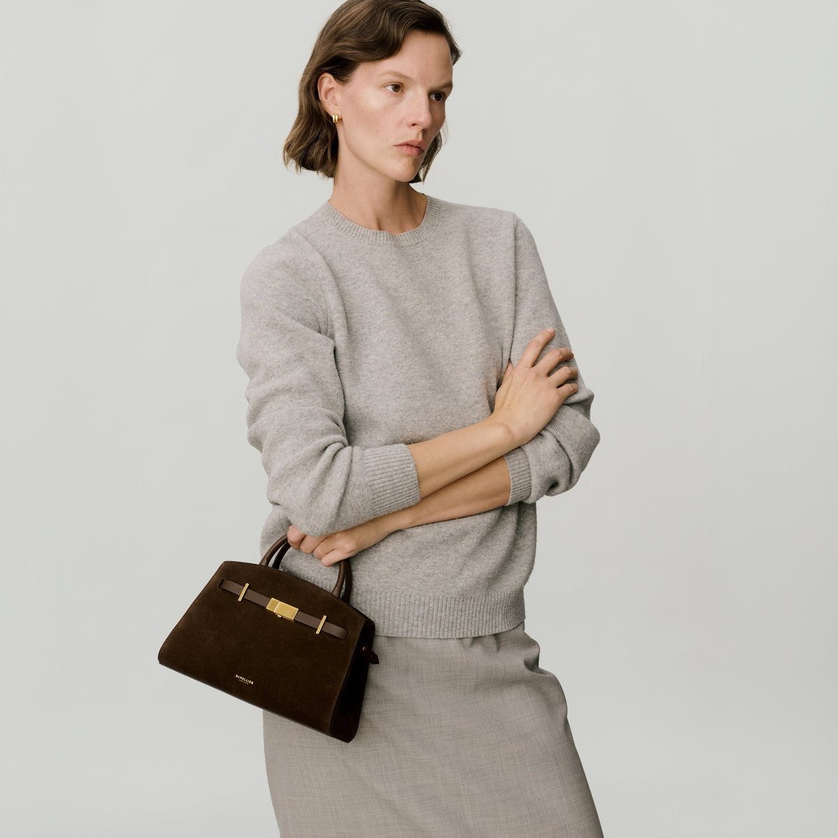 Exclusive The Small Hudson — Small — Size mocha suede & mocha smooth — Alternate View 7