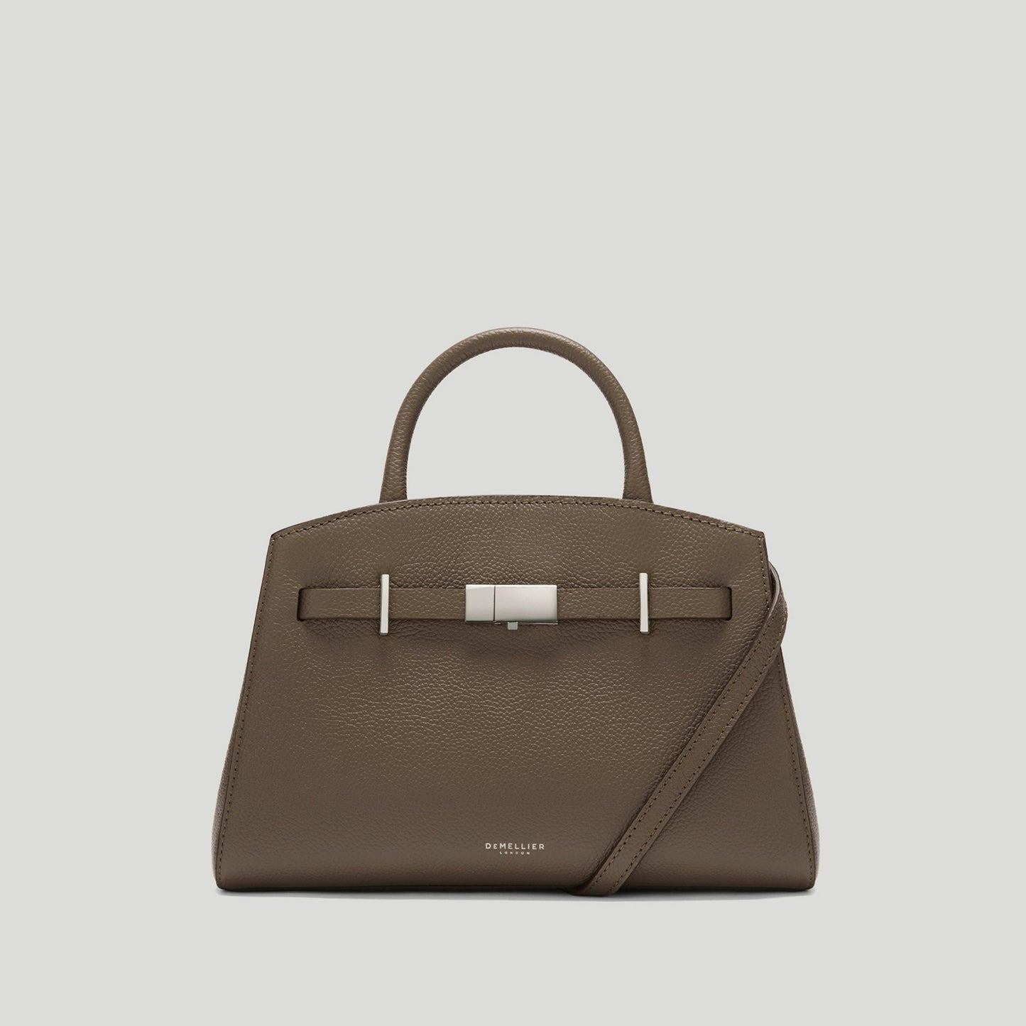 Exclusive The Small Hudson — Small — Size dark taupe small grain — Front View