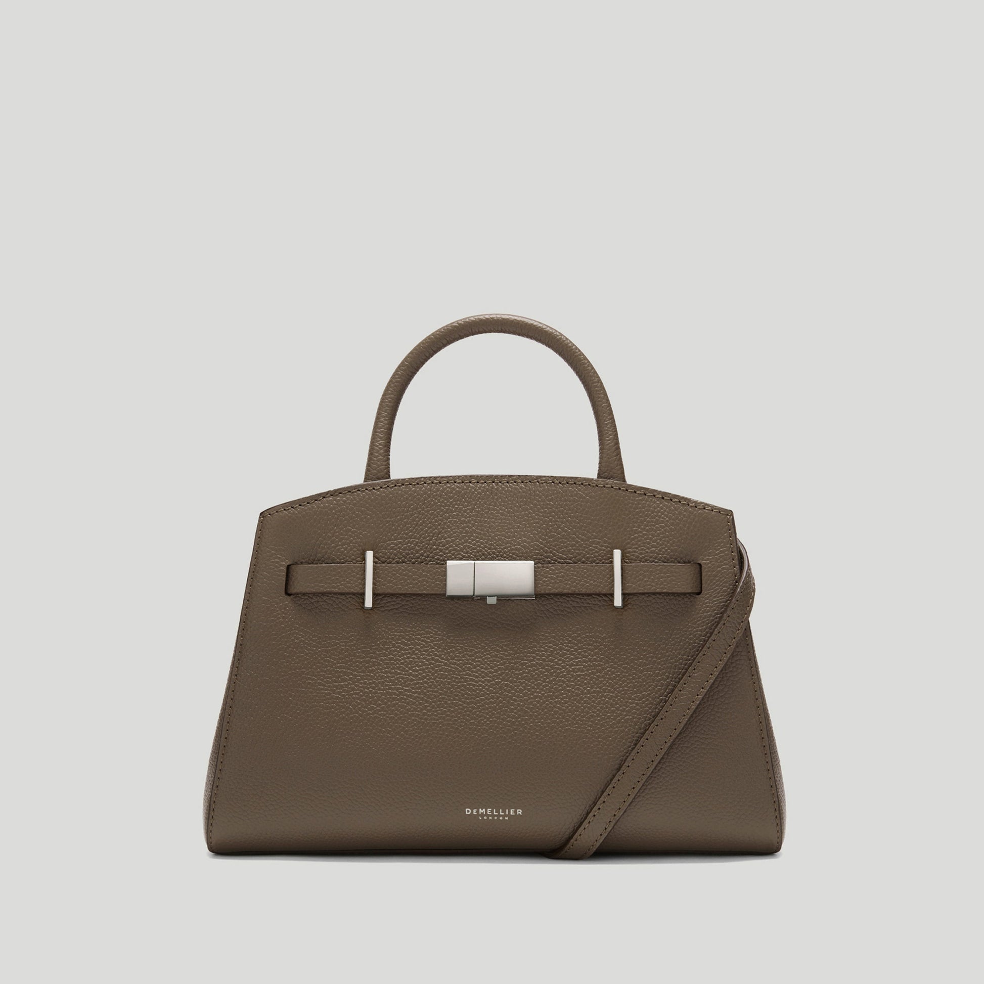 Exclusive The Small Hudson — Small — Size dark taupe small grain — Front View
