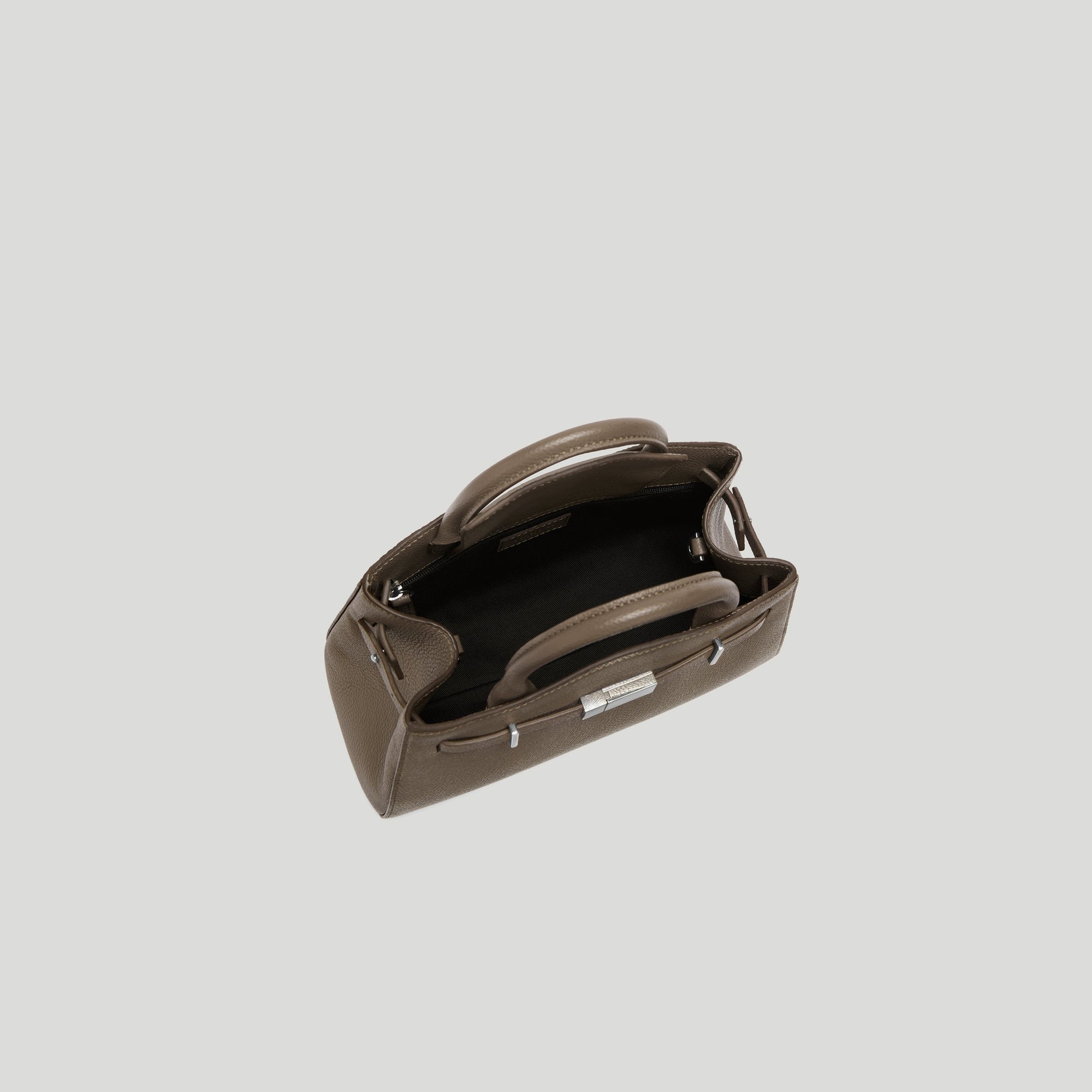 Exclusive The Small Hudson — Small — Size dark taupe small grain — Back View