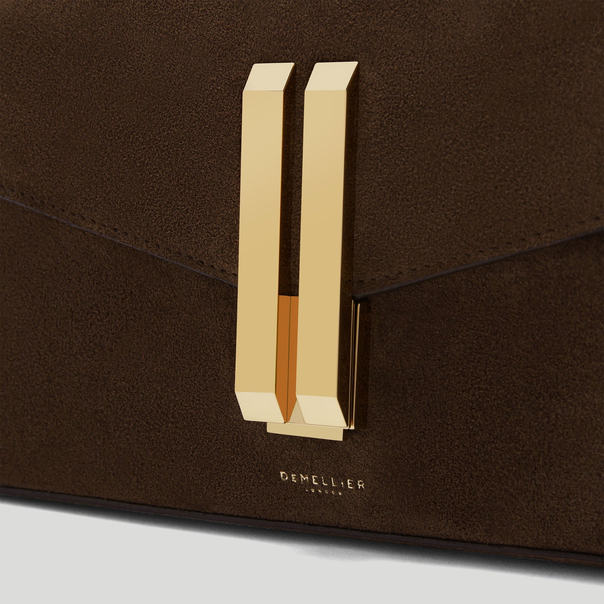 Exclusive The Vancouver Clutch — One Size — Size mocha suede & mocha smooth — Back View