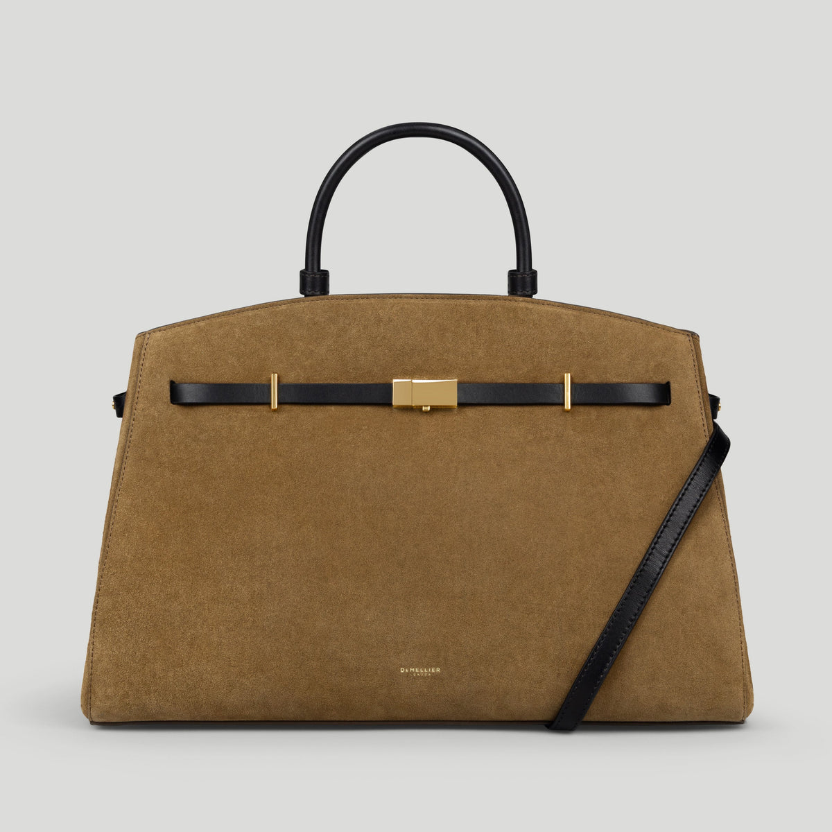 Exclusive The Hudson — One Size — Size tobacco suede & black smooth — Front View