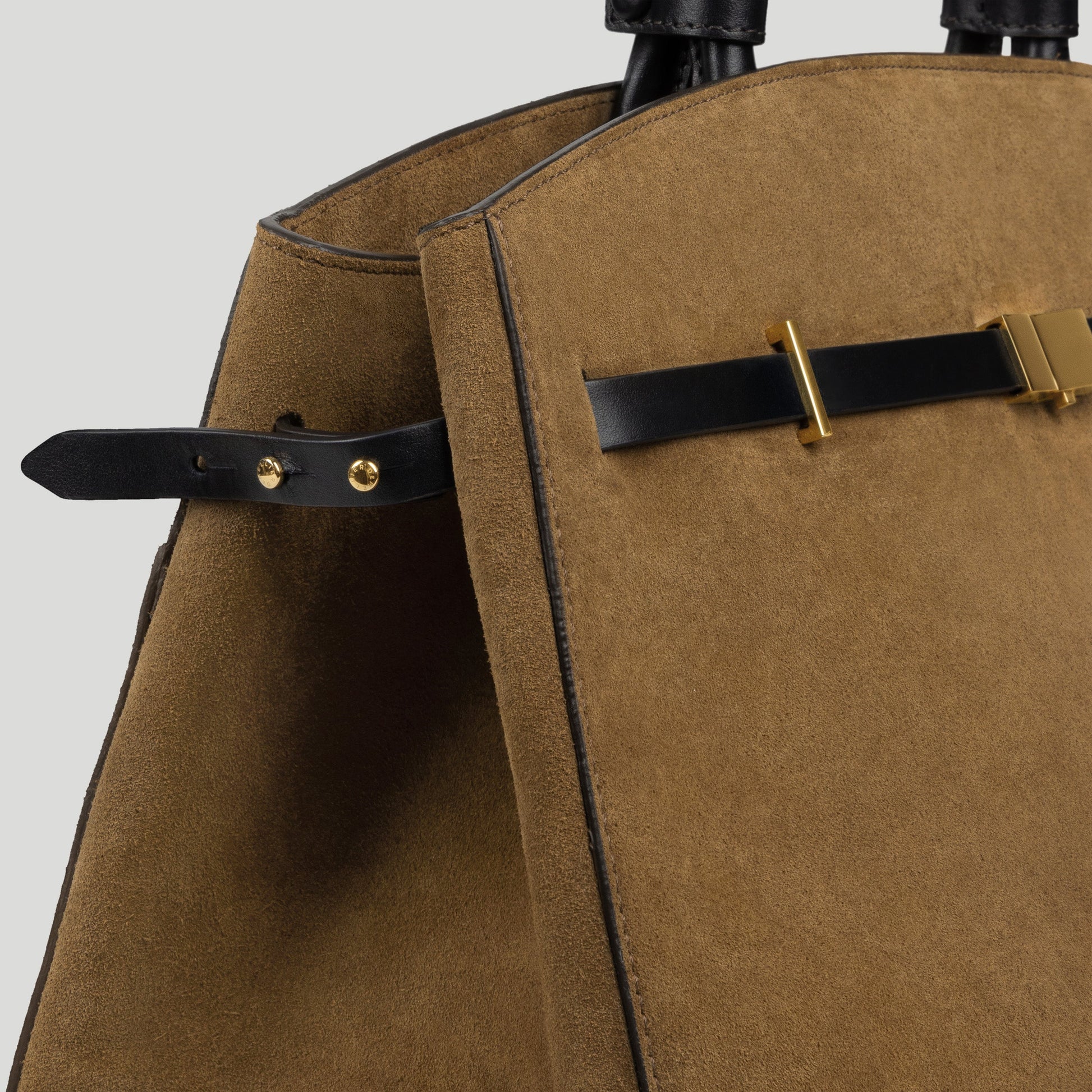 Exclusive The Hudson — One Size — Size tobacco suede & black smooth — Side View
