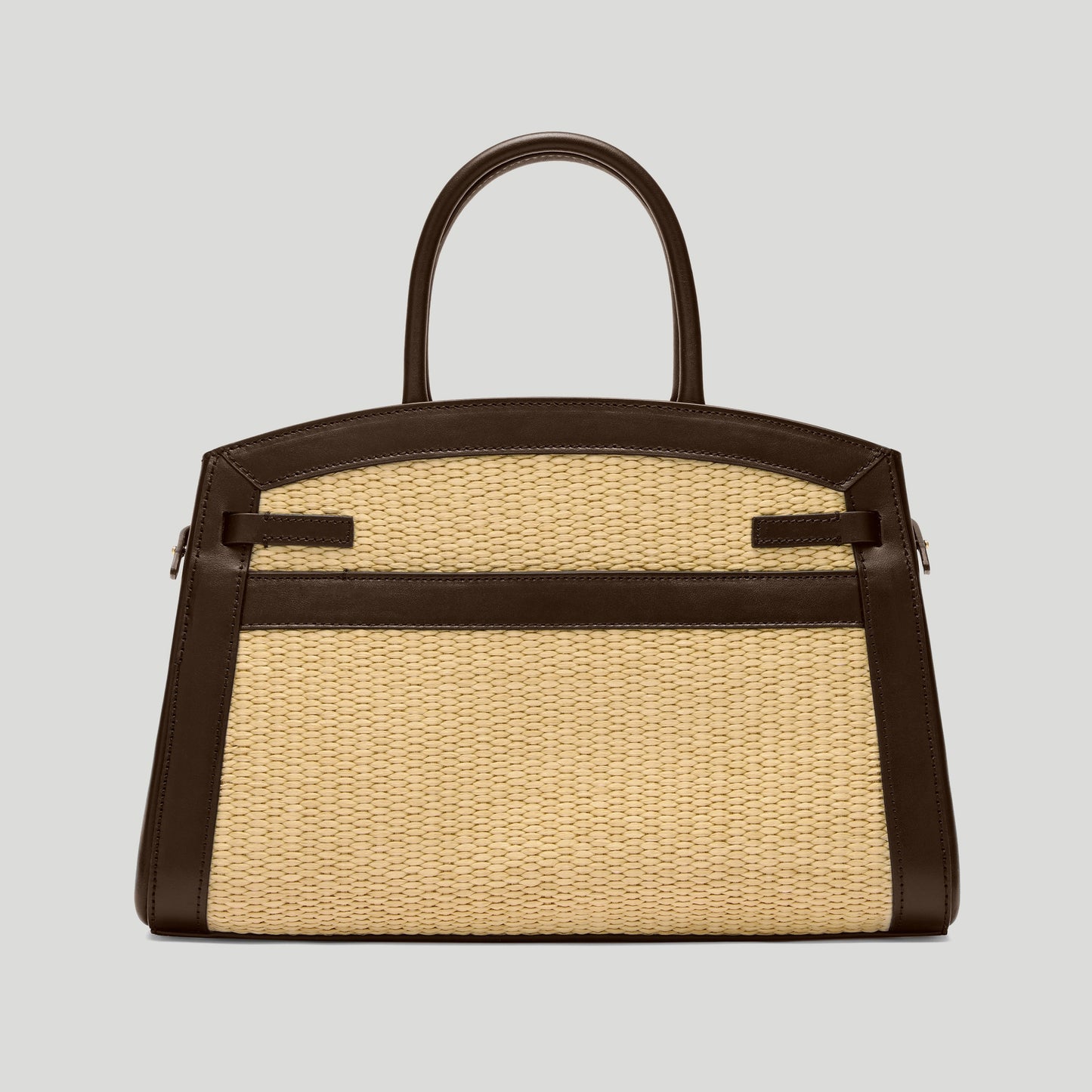 Exclusive The Midi Hudson — Midi — Size warm raffia & mocha smooth — Lifestyle View