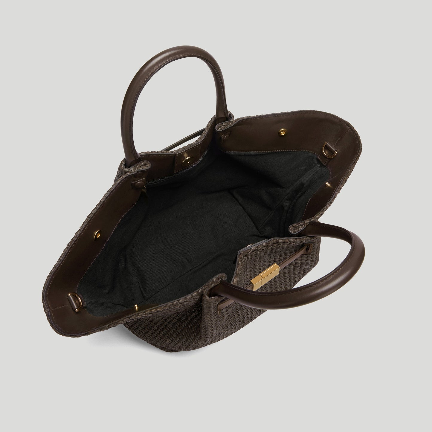 Exclusive The Midi New York — Midi — Size espresso raffia & espresso smooth — Back View