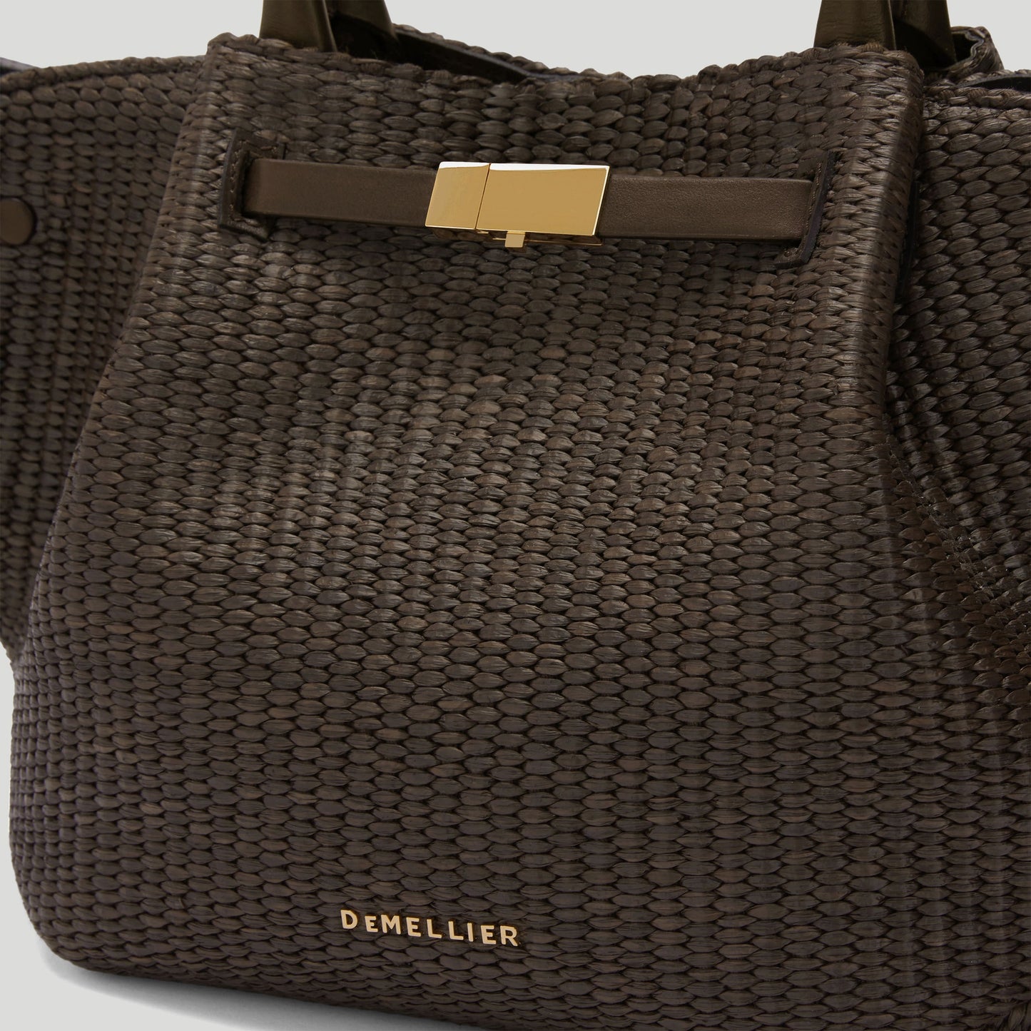 Exclusive The Midi New York — Midi — Size espresso raffia & espresso smooth — Side View