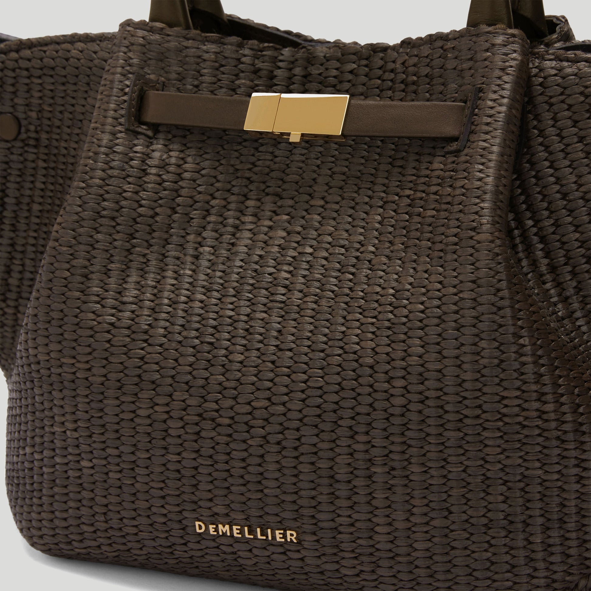 Exclusive The Midi New York — Midi — Size espresso raffia & espresso smooth — Side View