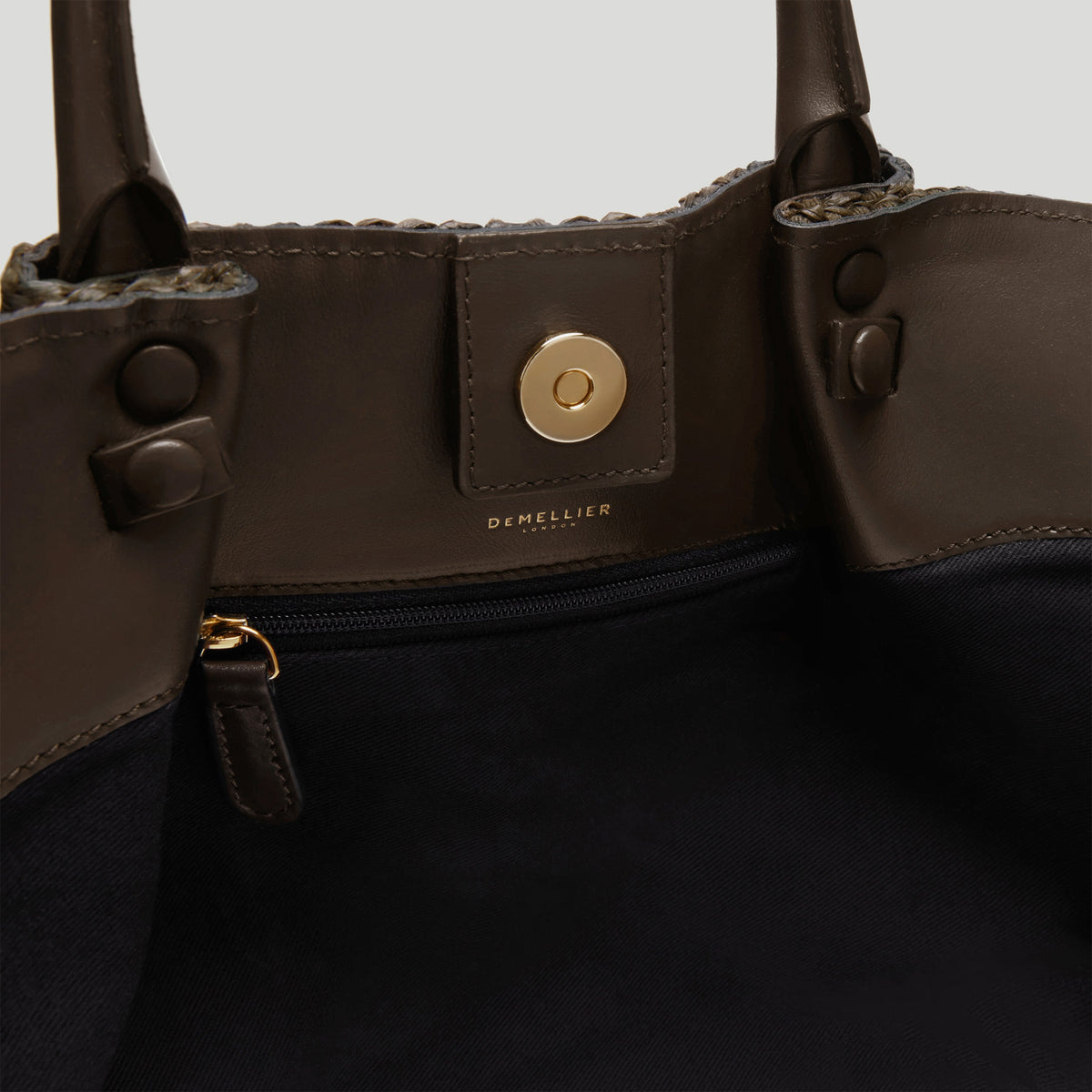 Exclusive The Midi New York — Midi — Size espresso raffia & espresso smooth — Top View