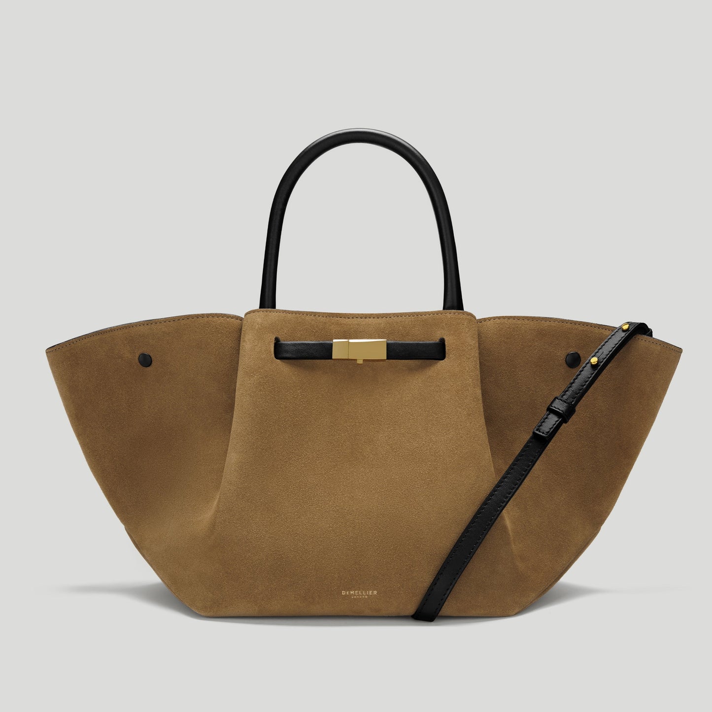 Exclusive The Midi New York — Midi — Size tobacco suede & black smooth — Front View