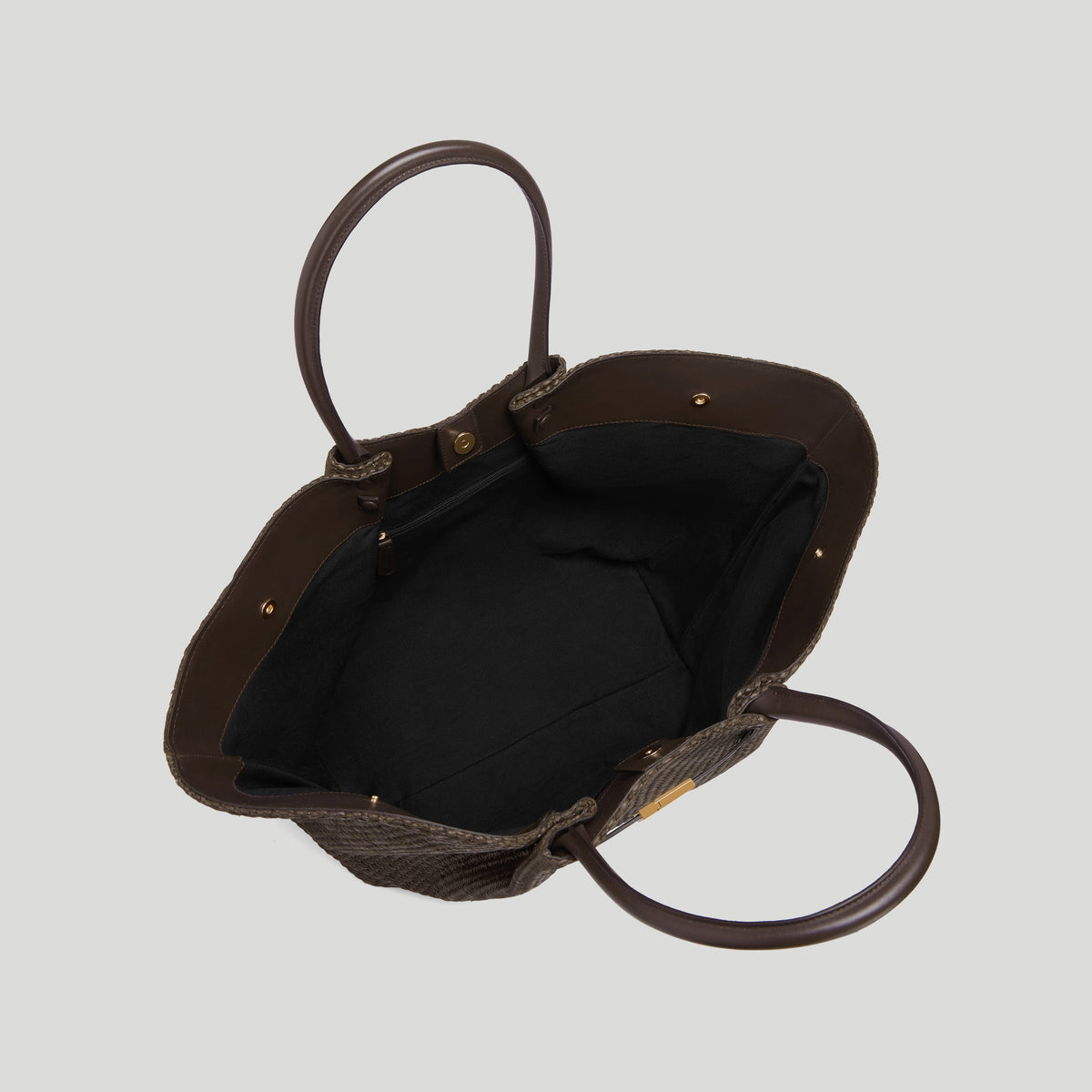 Exclusive The New York — One Size — Size espresso raffia & espresso smooth — Top View