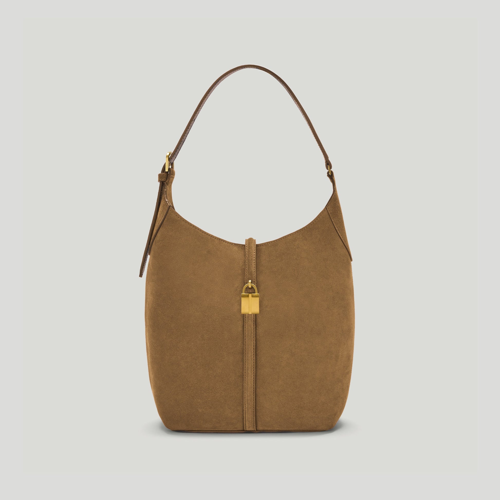 Exclusive The Siena Bucket — One Size — Size tobacco suede — Front View