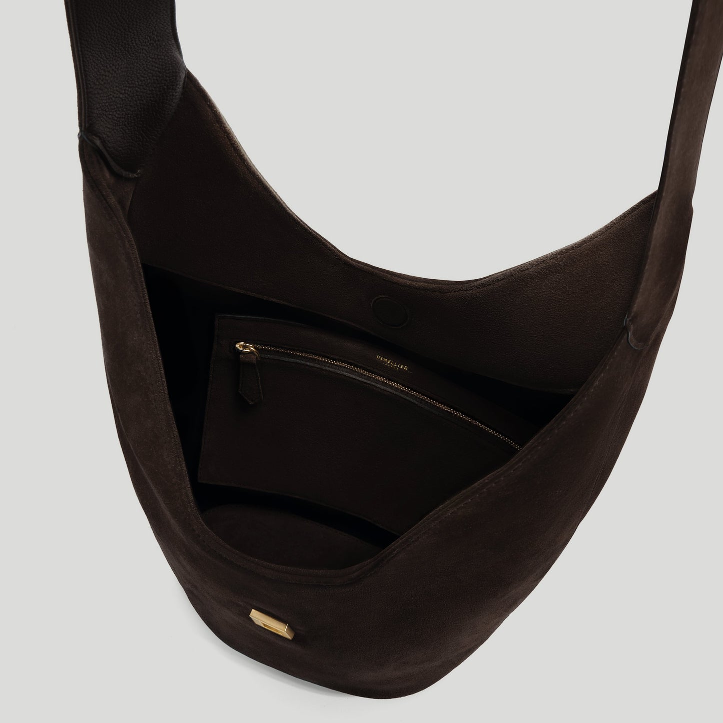 Exclusive The Siena Crossbody — One Size — Size dark chocolate suede — Top View
