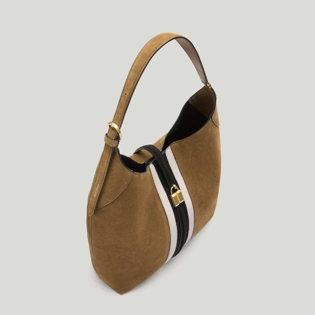 Exclusive The Large Siena Bucket — Large — Size tobacco suede & black suede — Detail View