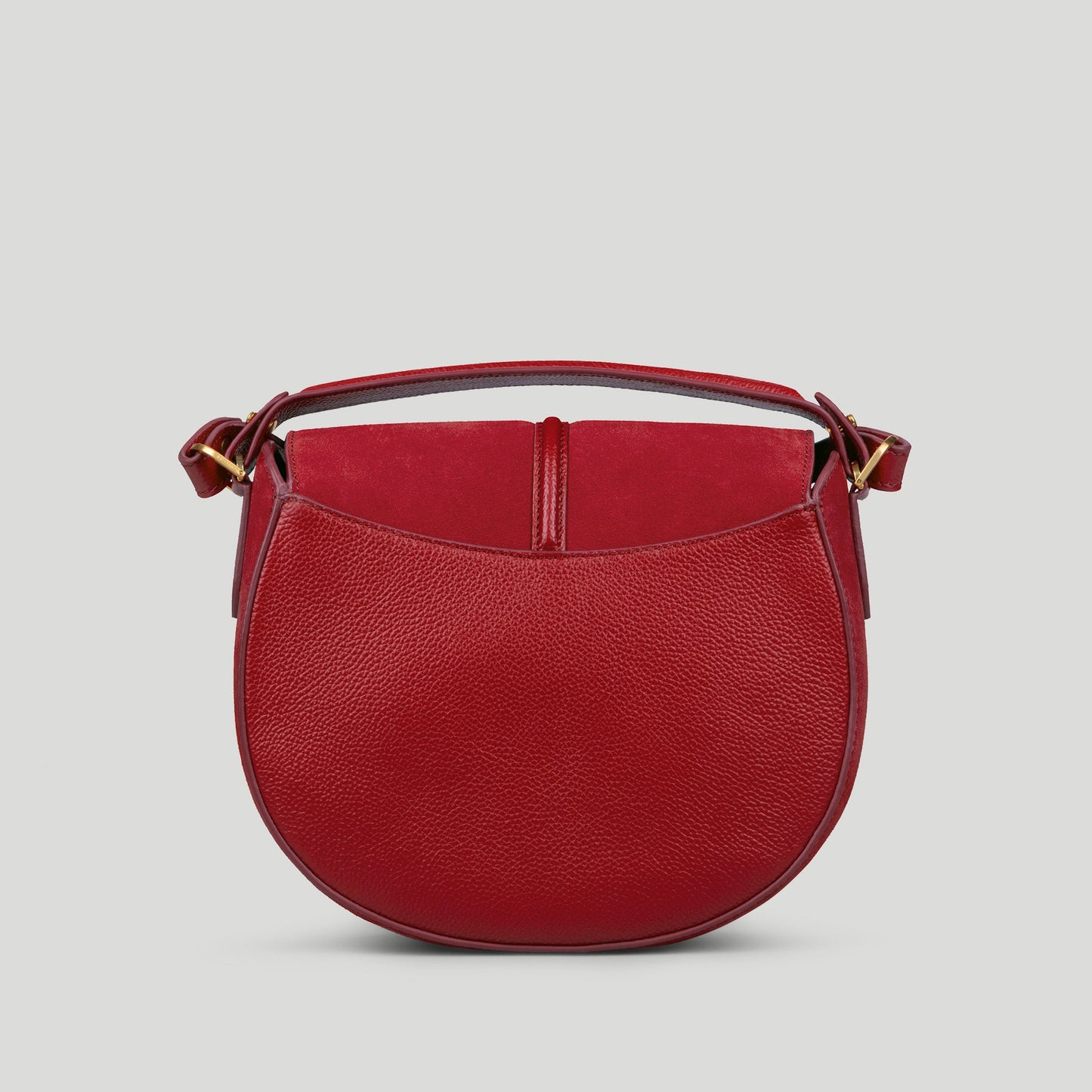 Exclusive The Siena Saddle — One Size — Size berry red suede — Lifestyle View