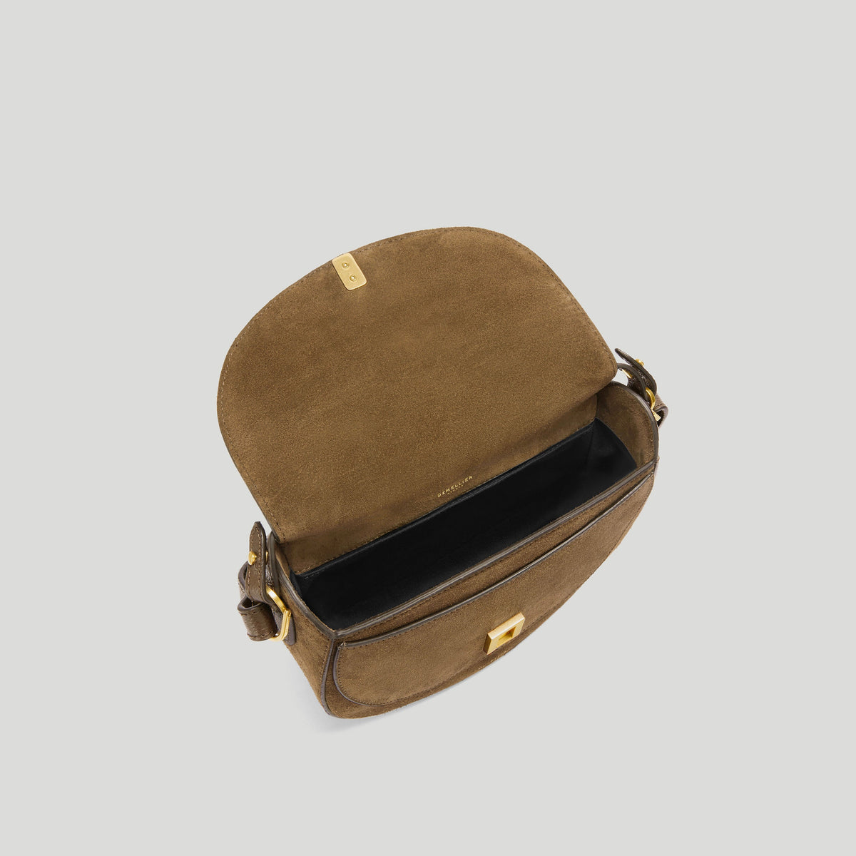 Exclusive The Siena Saddle — One Size — Size tobacco suede — Top View