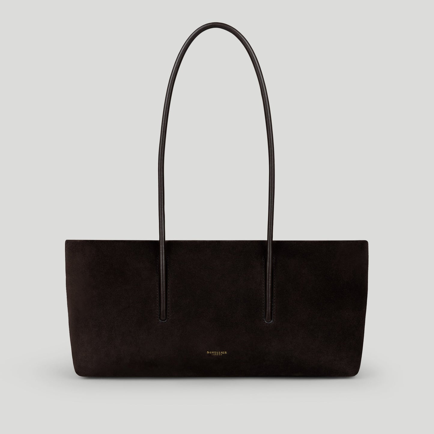 Exclusive The Stockholm Shoulder — One Size — Size dark chocolate suede — Front View