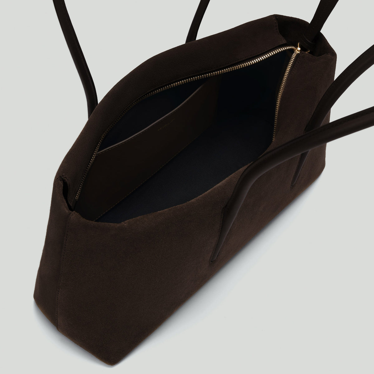Exclusive The Stockholm Shoulder — One Size — Size dark chocolate suede — Top View