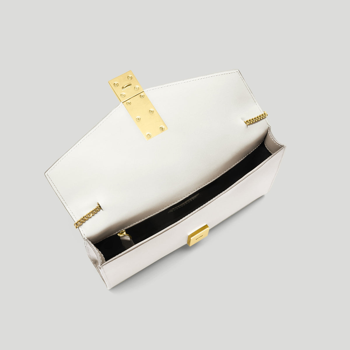 Exclusive The Vancouver Clutch — One Size — Size optic white smooth — Back View