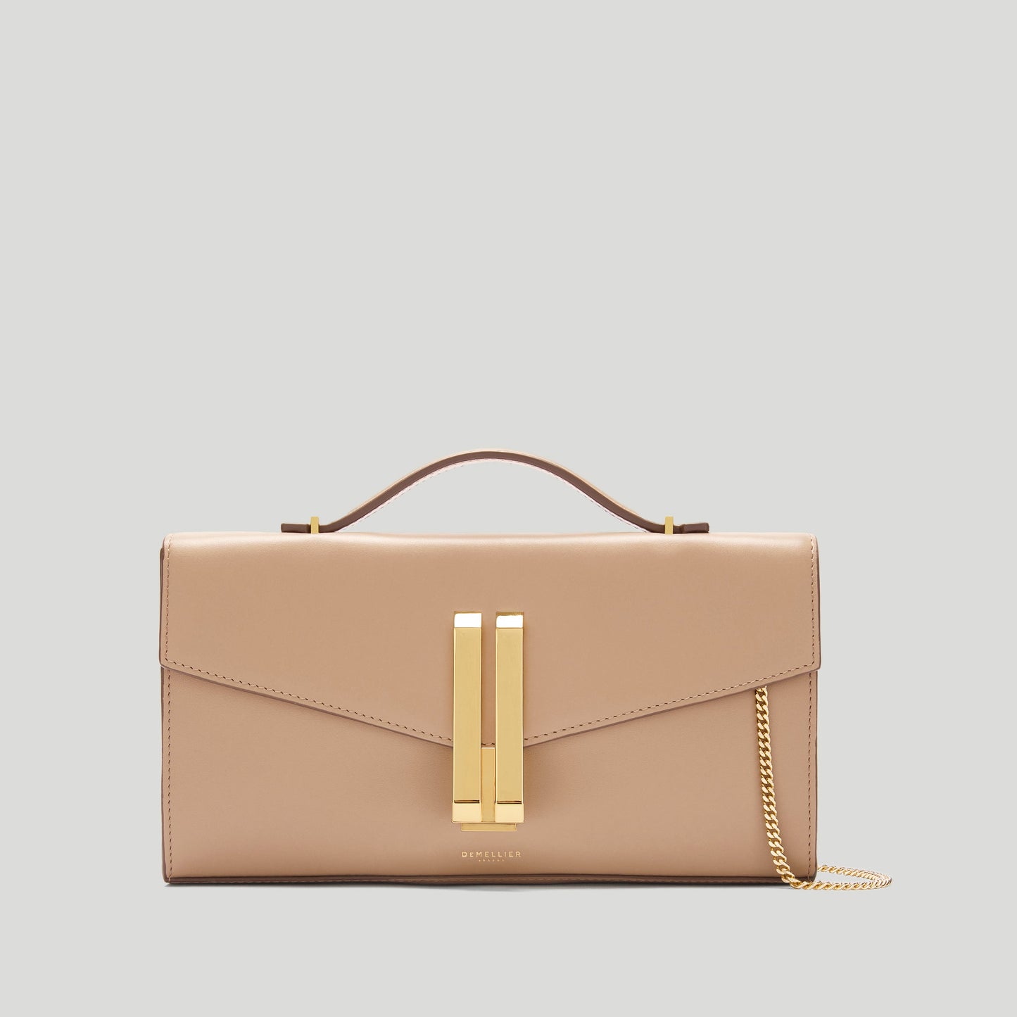 Exclusive The Vancouver Clutch — One Size — Size dark sand smooth — Front View