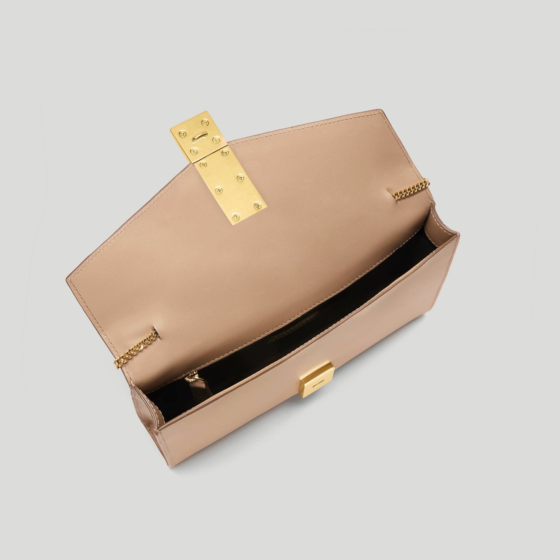Exclusive The Vancouver Clutch — One Size — Size dark sand smooth — Back View